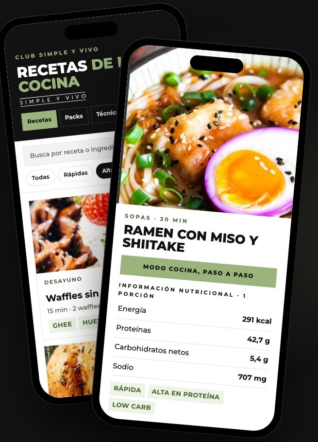 El Club en el celular: recetas, modo cocina y tabla nutricional