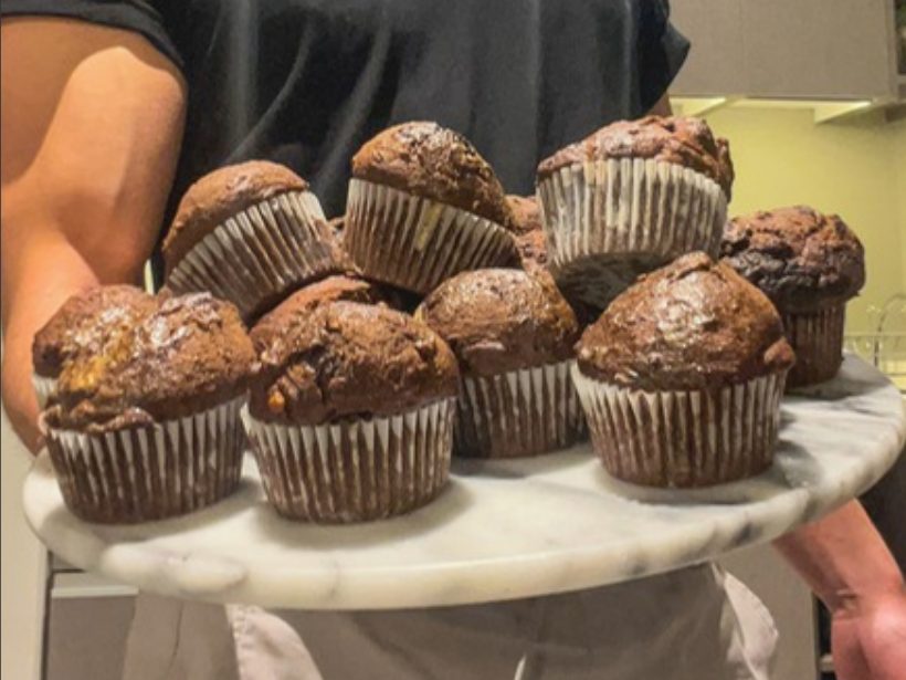 Muffins de chocolate sin gluten, sin azúcar