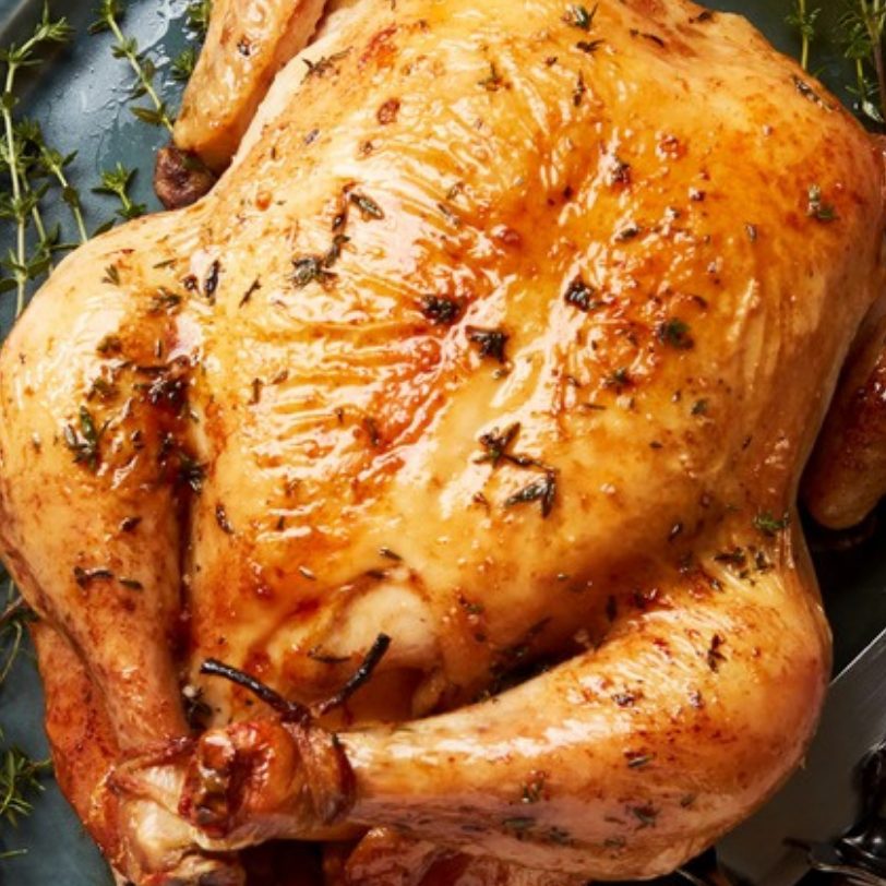 Pollo rostizado con ghee